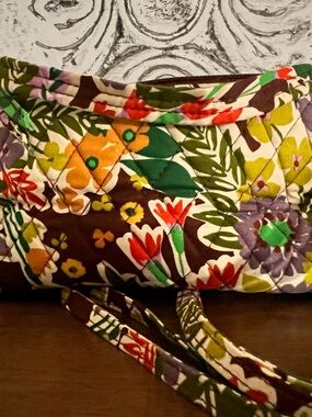 NWT Vera Bradley Quilted Crossbody in Brown, Green, Orange, Purple, Cream